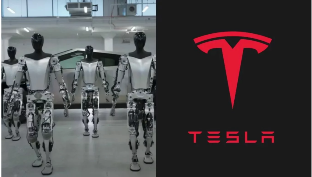 Tesla Unveils AI-trained Robot Army, Showcases their Walking